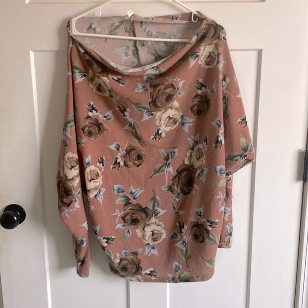 Floral off the should top
